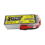 5100mAh 6S 95C 22.2V Tattu R-Line Lipo Battery with AS150 Plug Battery