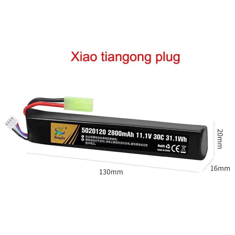 11.1V 2800mAh Rechargeable LiPo Battery Mini Tamiya Plug for Electronic water gu Battery