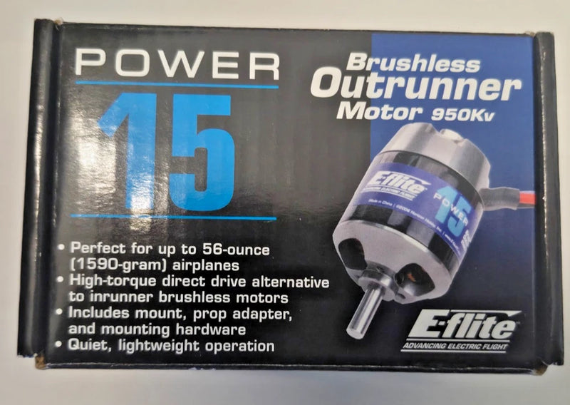 E-flite Power 15 brushless outrunner motor 950kV in retail box