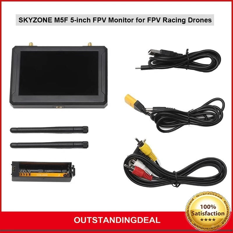 SKYZONE M5F 5" FPV Monitor Low Delay Screen FPV DVR Recording for Racing Drones