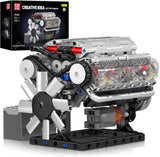 V8 Internal Combustion Ohc Engine Motor Working Model Haynes Kit  New Battery
