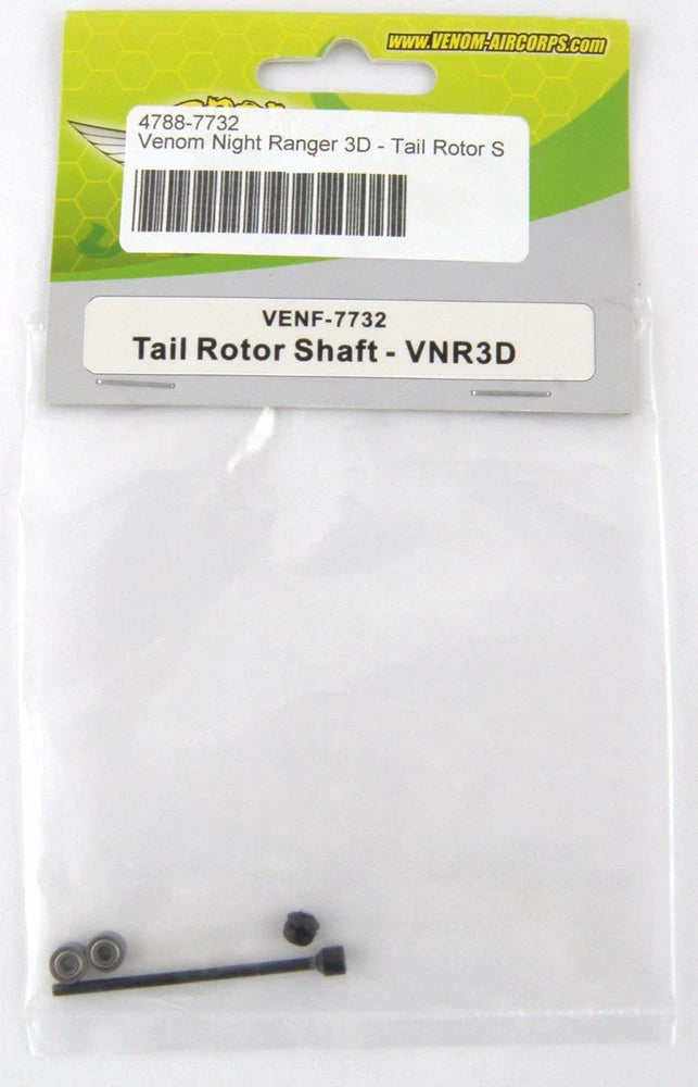 Venom RC helicopter tail rotor shaft—short metal bar with two end pieces