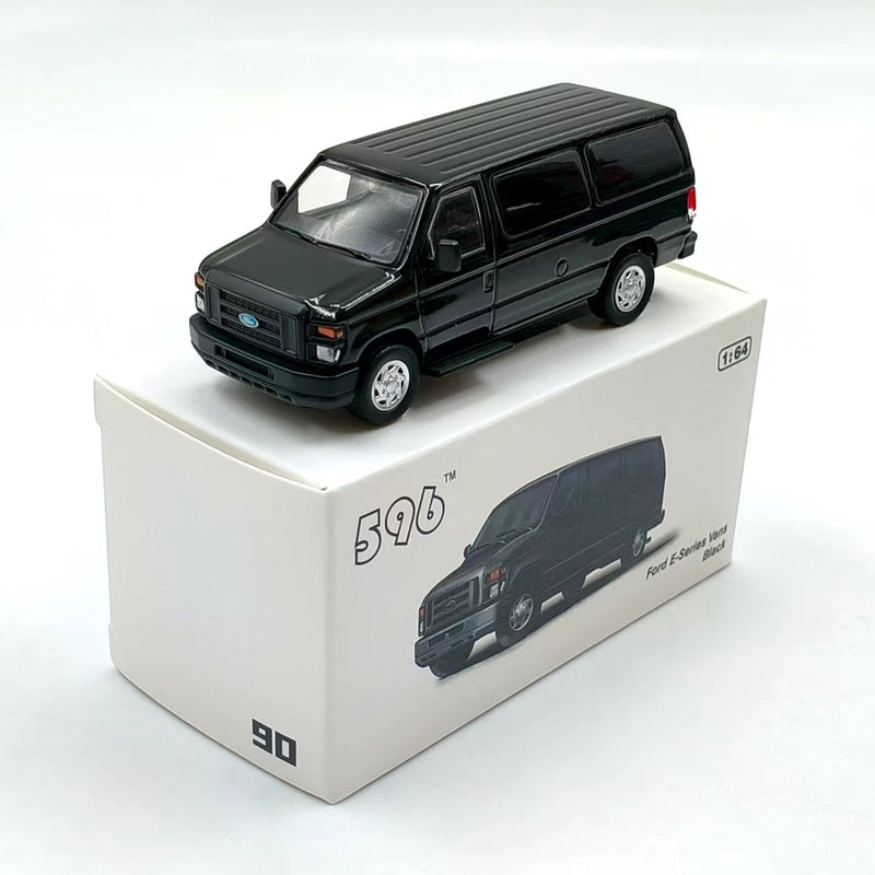 1:64 E350 Black Unmarked Van Diecast - Undercover Law Enforcement Model
