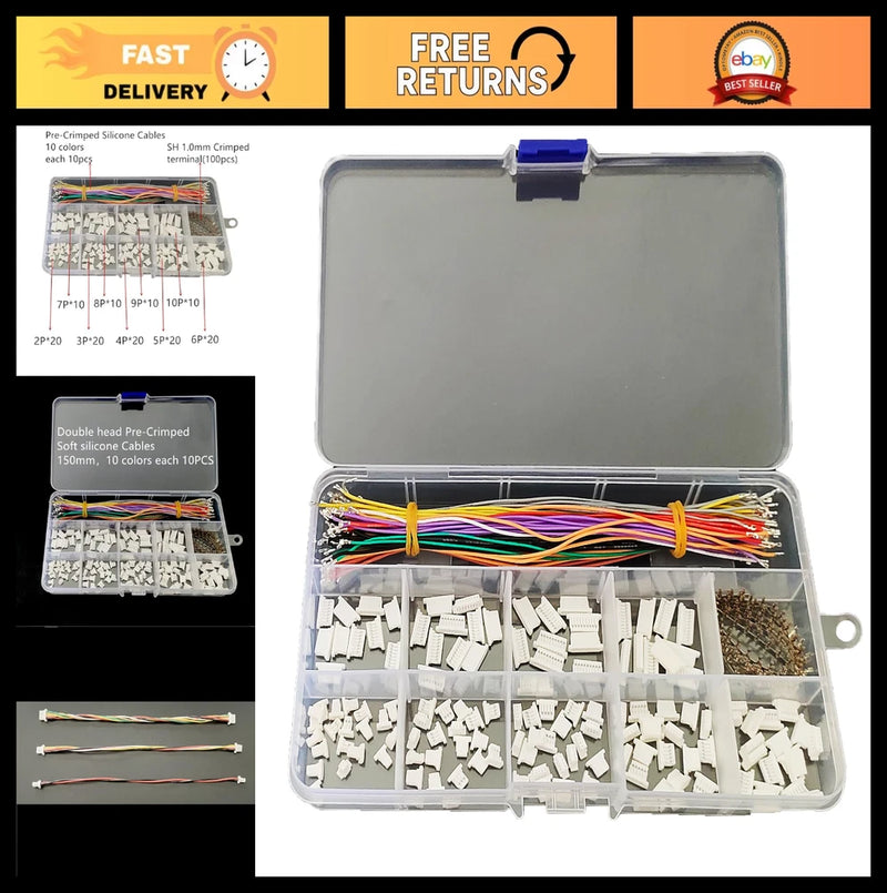 Connector Kit with Pre-Crimped Silicone Cables for FPV Drone Flight Controller