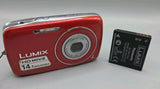 Panasonic Lumix DMC-S3 Digital Camera & Battery, Red, No Charger, Please Read.