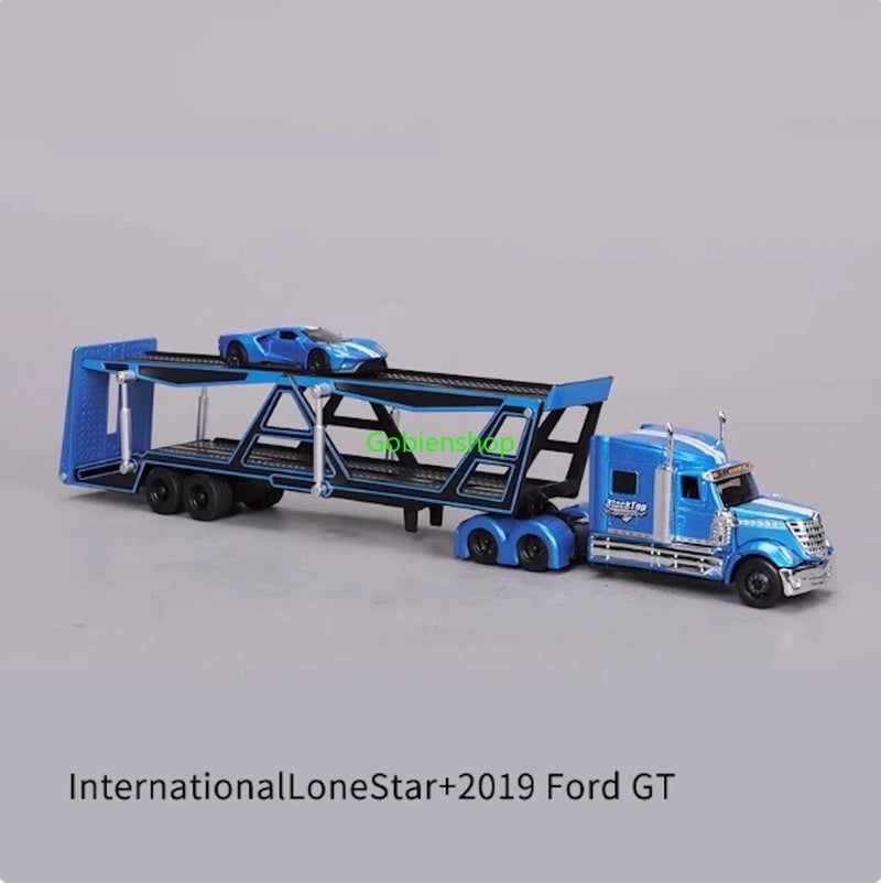 GB Maisto 1:64 Lonestar Ford GT Trailer Transporters Model Diecast Collect Car