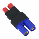 EC5 to SYMA 3.5mm adapter plug, blue housing with brass ports and red/black insulators