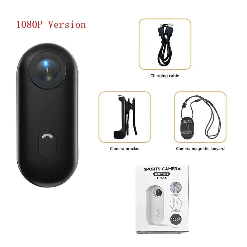 4K Thumb Action Camera, HD Sports Camera, Digital Image Stabilization, Automatic