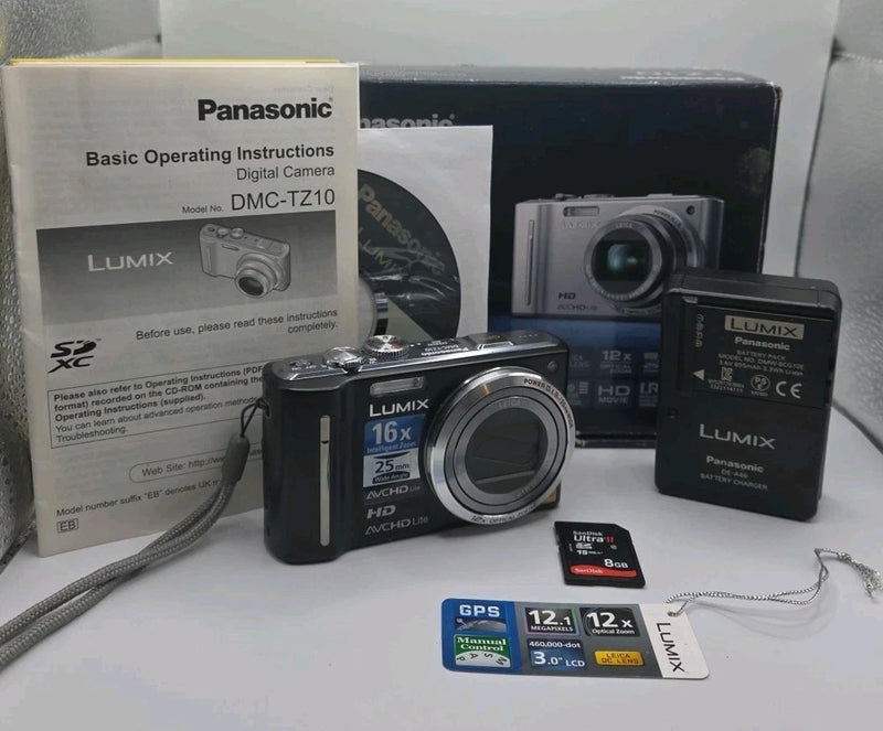 Panasonic Lumix DMC- TZ10, Digital Camera, Boxed With Accessories.
