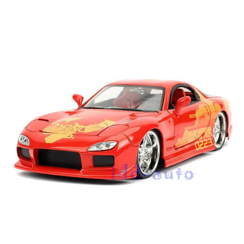 JADA ORANGE JULIUS MAZDA RX-7 FAST & FURIOUS 1/24 DIECAST MODEL CAR 30747