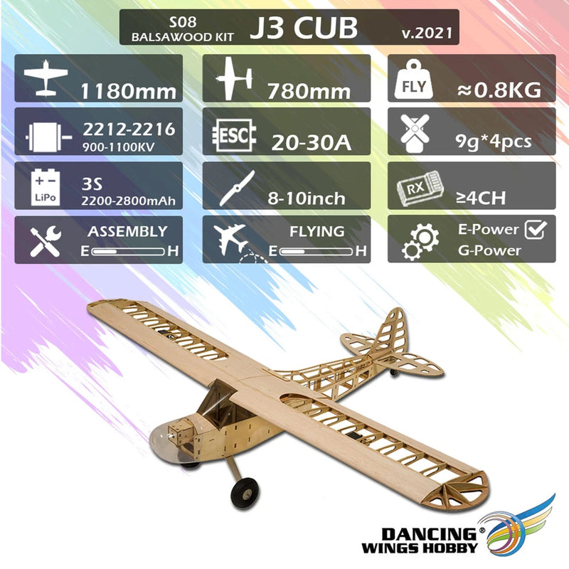 Balsa wood RC airplane model kit with assembled wing and propeller frame
