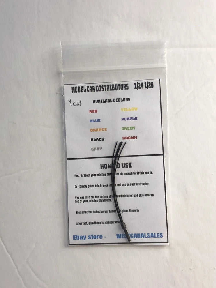 Model Car Distributor Black 5 Wires 1/24 1/25 V4 4 Cylinder 4 Liter 4l 4cyl