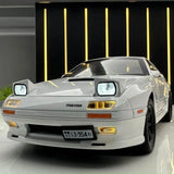 JDM 1:24 Mazda RX7 Diecast Car Alloy Model w/Sound Light Pull-Back Gift Toy