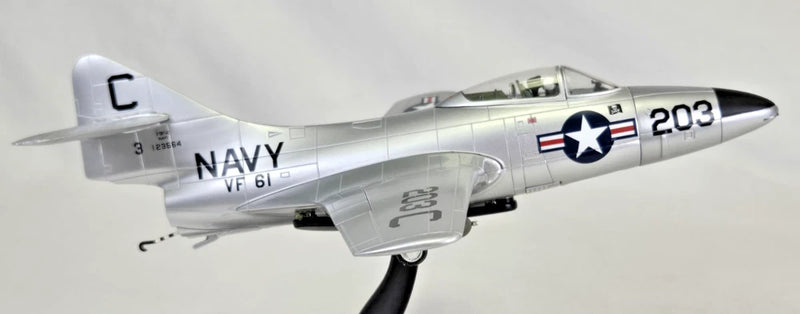 Built Hobby Master F9F-2 US Navy VF 61 Fighter Model 9" Wing Span