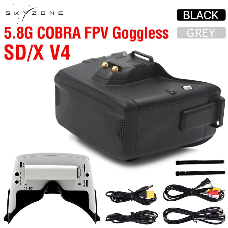 SKYZONE Cobra S / X V4 FPV Goggles 5.8G 48CH Receiver DVR for FPV Racing Drone