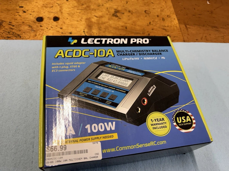 Lectron Pro AC/DC 100W 10A Multi-Chemistry RC Battery Charger Battery