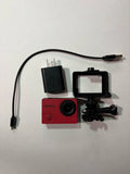 Vivitar Action/Still/Timelapse Cordless Camera Red/Black Case & Charger Included