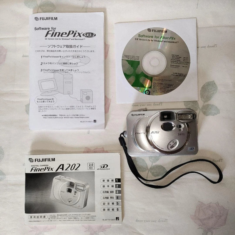 Fujifilm FinePix A202 Digital Camera Compact Tested Power On