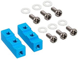 Blue anodized aluminum servo mount stay set with screws and washers