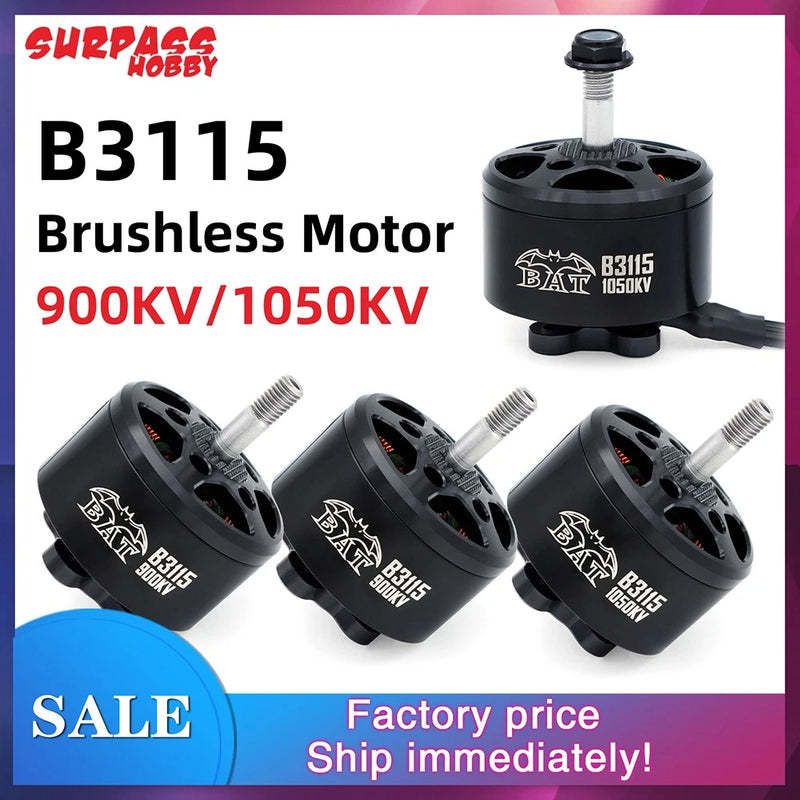 4x SURPASSHOBBY B311 900KV 1050KV Brushless Motor for RC FPV Freestyle Drone