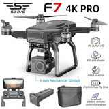 SJRC F7 4K PRO 5G WIFI 3KM FPV Drone GPS 4K HD Camera 3-Axis Gimbal Quadcopter