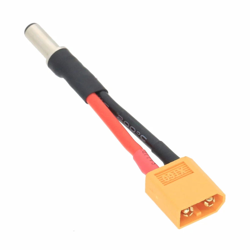 Male DC 5.5 x 2.1mm barrel to XT60 Male cable 14AWG 5CM Lipo Battery Supply FPV