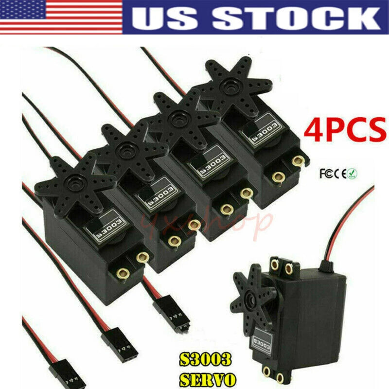 4PCS S3003 Gear Standard High Torque Servo For Futaba RC Car Plane Boat C# 2026