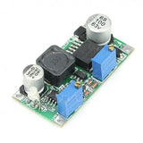 DC/DC LM2596 step-down constant-current/voltage module with blue capacitors, circuit board