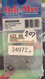 Heli-Max HMXE8550 CNC rotor head with main shaft assembly package label
