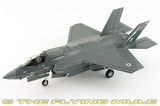 1:72 F-35B Lightning II model jet with RAF markings, gray-green finish, landing gear