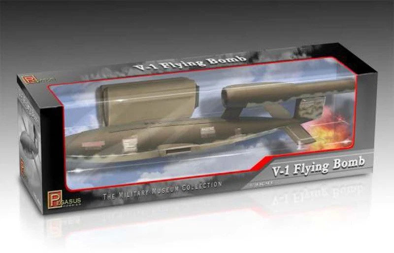 Painted 1/18 V-1 Flying Bomb display model in retail box, Fieseler Fi-103 style