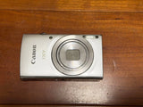 Canon IXY 180 Silver Compact Digital Camera Tested with Battery Charger