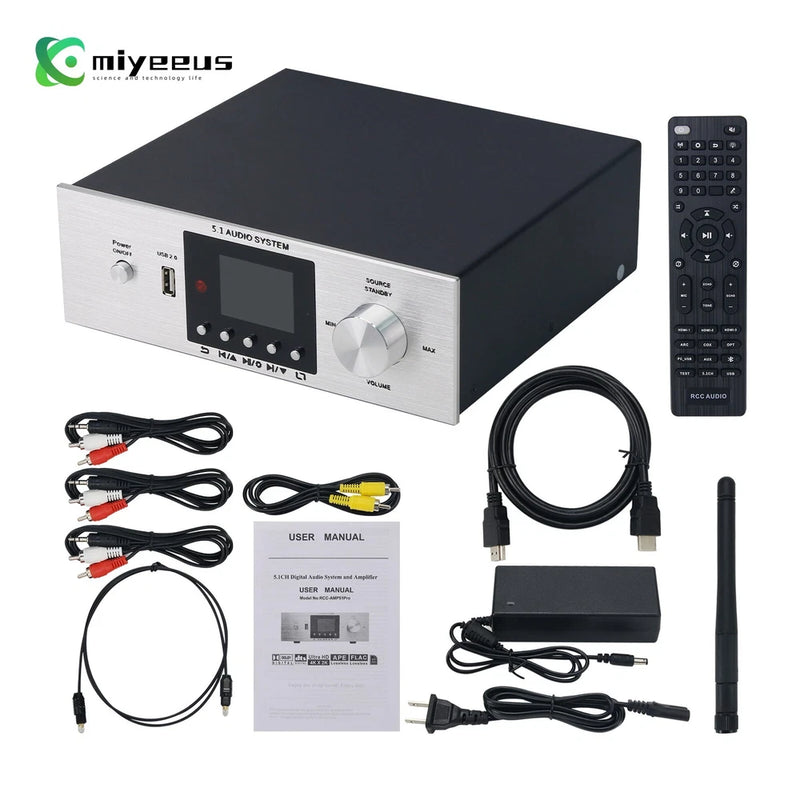 USB DAC & 450W Power Amplifier 5.1CH f/ Independent Channel w/Power RCC_AMP5.1