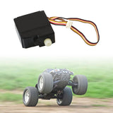 RC steering gear servo replacement with black housing and multicolor wire connector