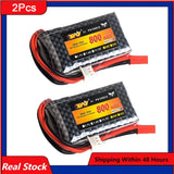 2¡Á 7.4v 800mah JST plug Lipo Battery For WL V912 V262 V333 V353B Q202 fixed wing