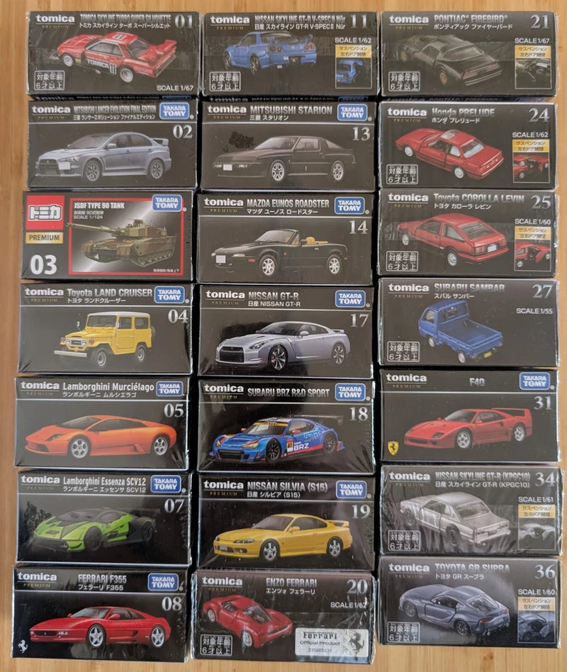 Takara Tomy Tomica Premium No.01 - 40 Select Diecast Model Cars Sealed USA Stock