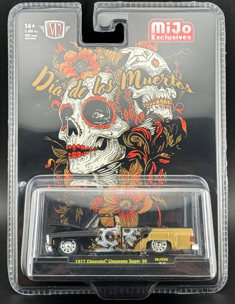 1977 Chevy Cheyenne Super 30 die-cast truck model in clear blister with artwork