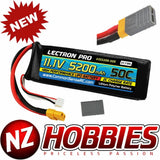 11.1V 5200mAh LiPo battery pack with XT60 connector and CSRC adapter, red/black wires