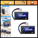 7.4V 2S Lipo Battery 35C 320mAh Rechargeable with PH2.0 Plug for UMX Airplanes Battery