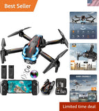 Drone with Camera for Adults, 2K HD FPV Drones with Upgrade Altitude Hold, On...