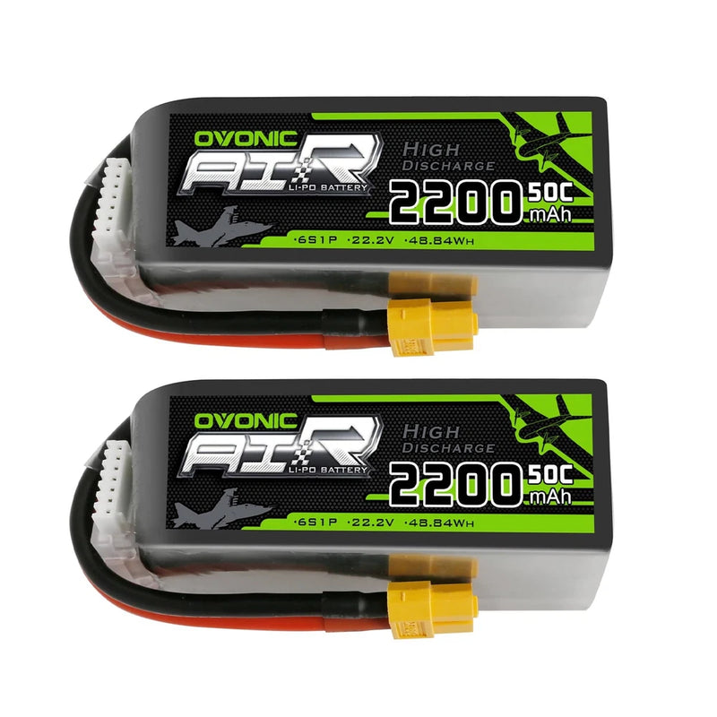 6S Lipo Battery 22.2V 2200mAh 50C with XT60 Connector Hobby 2 Pack Hobby2 Battery