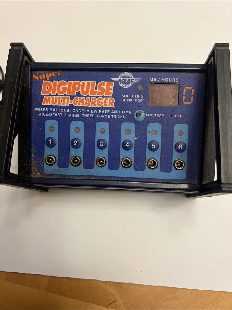 ACE RC Super DigiPulse 6-Channel Multi Charger NiCd NiMH w/ AC Adapter Converter