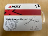 EMAX MT multi copter motor box, red and white packaging, Made in China label