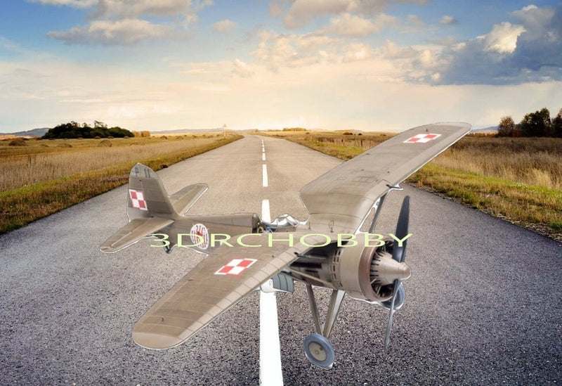 PZL P-11-C 53" WS Polish Fighter RC Airplane Kit Laser Cut Balsa & Ply Short Kit