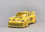 PORSCHE 934/5 Race Car Diorama Collectible DieCast Model 1:64 Yellow LOOSE