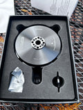 T-MOTOR brushless drone motor with black casing and mounting plate, in foam box insert