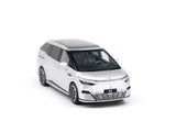 XCARTOY 1:64 Silver Xpeng X9 EV MPV Van Sports Model Diecast Metal Car