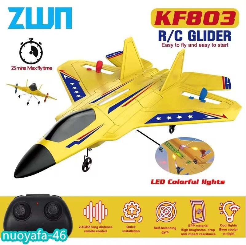 US 2.4G Fighter Glider RC Plane FixedWing Remote Control Gyro Drone Airplane RTF
