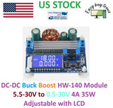 DC-DC Buck Boost HW-140 Module 5.5-30V to 0.5-30V 4A 35W Adjustable LCD