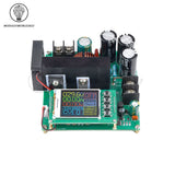 DC DC boost power module with LCD display, terminals, capacitors and heat sink